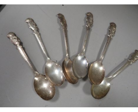 A SET OF SEVEN VINTAGE KELLOGG &amp; CO 1965 OLD COMPANY PLATE NOVELTY TONY THE TIGER CEREAL SPOON