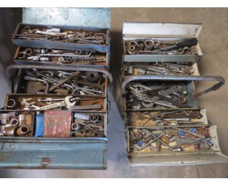TWO CANTILEVER TOOL BOXES AND CONTENTS 