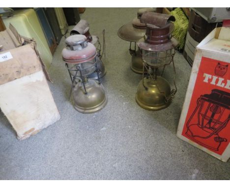 SIX ASSORTED VINTAGE TILLEY LAMPS TO INCLUDE BOXED EXAMPLES 