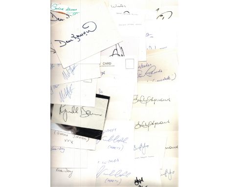 Autograph collection. Mathew Heath, Martin Reeves, Dave Bennett, Roberta Kerr, Norman Bowler Over 20 in collection appx. May 