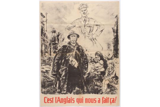 Belgium War Propaganda Wwii Nazi Poster Its The English Who - 