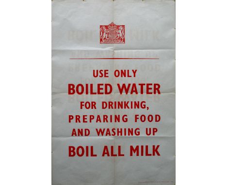 Original vintage World War Two propaganda poster issued in England by the H.M. Stationery Office with the slogan, Use Only Bo