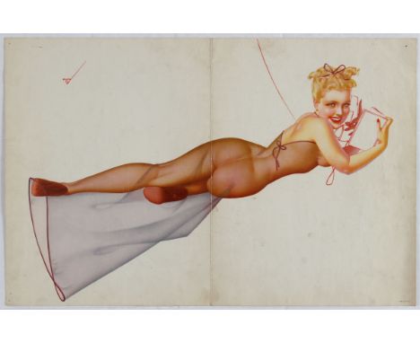 Country: US. Year: 1920s. Original vintage pin-up girl poster designed by American pin-up artist, George Brown Petty IV (1894