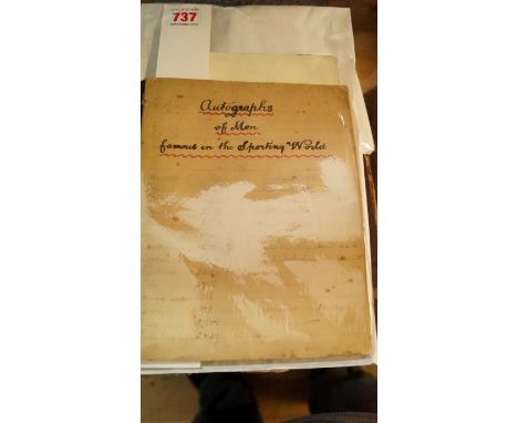 AUTOGRAPHS: CRICKET: an album of early 20th century cricketing autographs, all cut and pasted into disbound album, arranged b