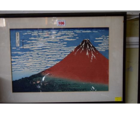 Katsushika Hokusai, 'Mount Fuji', woodblock print, 24.5 x 37cm.