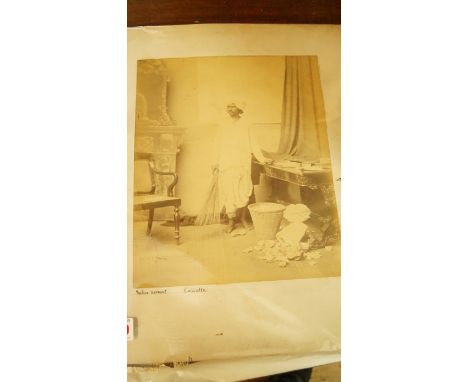 PHOTOGRAPHY: a collection of 17 albumen print photographs, chiefly later 19th century Ceylon/Indian scenes, various sizes and