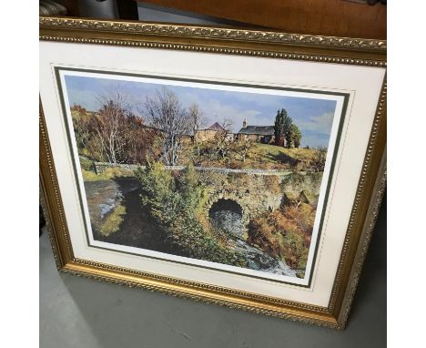 McIntosh Patrick limited edition print titled 'The Bridge, Den O' Foulis' Signed in pencil by the artist and fitted within a 