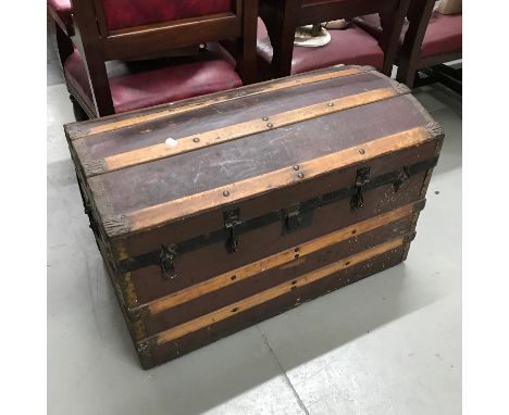 An antique saratoga trunk 