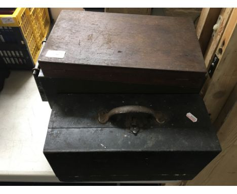 A collection of tool boxes, tools etc.
