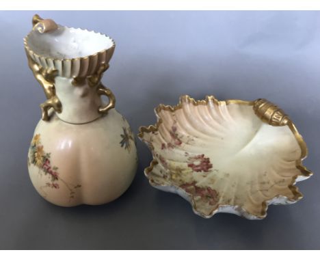 A Royal Worcester England floral bowl together with matching jug