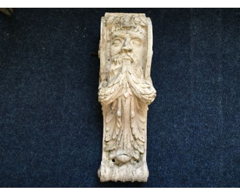 Five architectural scrolled corbel brackets with bearded man (AF).