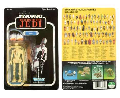 Kenner Star Wars vintage Return of the Jedi 8D8 3 3/4" figure, Mint, within Excellent (yellow) bubble, upon Excellent un-punc