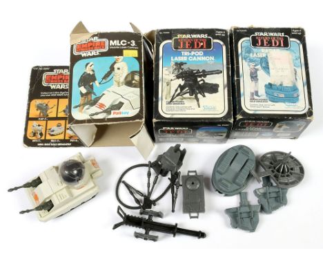 Kenner Star Wars vintage Tri-Pod Laser Cannon, Excellent complete, within Fair opened box. Kenner Star Wars vintage Radar Las