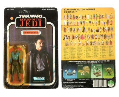 Kenner Star Wars vintage Return of the Jedi Lando Calrissian 3 3/4" figure, Mint, within Good (dented and yellow) bubble, upo