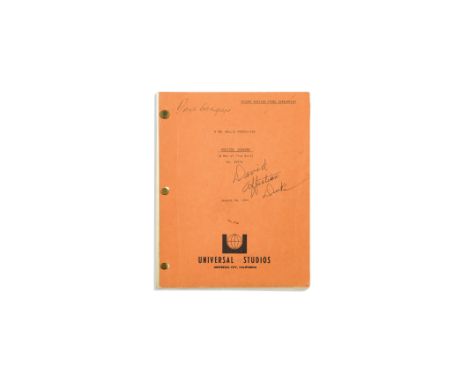 A John Wayne-signed script of Rooster CogburnUniversal Pictures, 1975. Mimeographic manuscript, story and screenplay by Marti