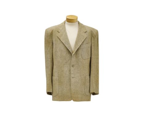 A Paul Henreid jacket from CasablancaWarner Bros., 1942. Light tweed suit coat with a chest pocket and two side pockets, bear