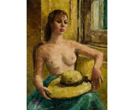 A Lebasque portrait inspired by Mitzi Gaynor, c.1947Oil on canvas. 20th century. Signed ('Lebasque'), lower right. Accompanie