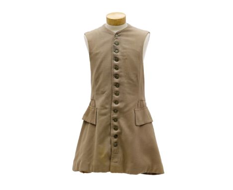 A Bob Hope vest from The Princess and the PirateRKO, 1944. Designed by Mary Grant. Light brown thigh-length vest with 16 butt