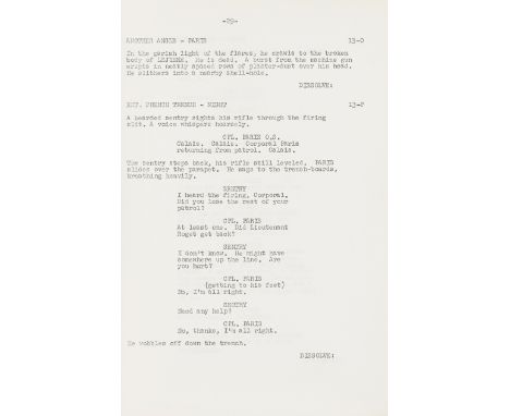 A screenplay of Paths of GloryUnited Artists, 1957. Mimeographed manuscript, screenplay by Stanley Kubrick and Jim Thompson, 