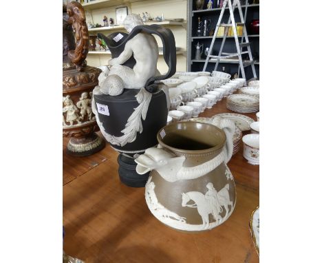 Four 19th Century style ceramic jugs  CONDITION REPORT: Minor wear but no chips cracks or restoration.