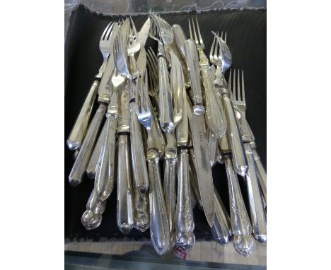 A large quantity of assorted silver-plated flatware.