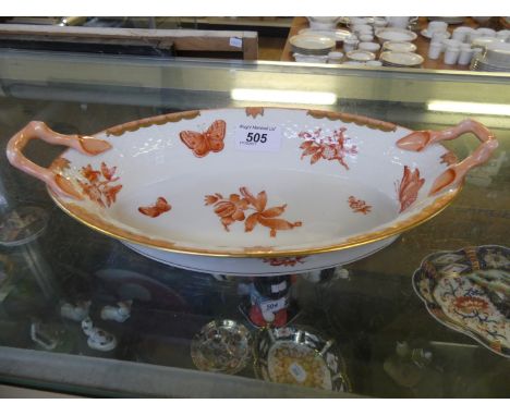 A Herend Hungarian twin handled bowl 