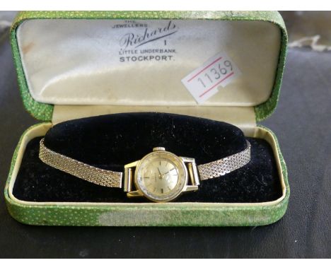 A ladies Omega manual wind bracelet wristwatch CONDITION REPORT: Seems to wind OK, dial is clean, scratches to case not worn,
