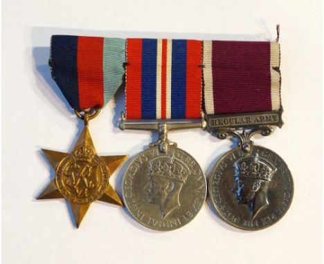 BRITISH MEDAL GROUP
comprising 1939-45 Star; War Medal and George VI Army Long Service and Good Conduct Medal with Regular Ar