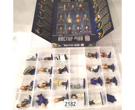 Collection of Character Dr Who micro figures, twenty one loosed and boxed set of all eleven Doctors. P&amp;P Group 2 (£18+VAT