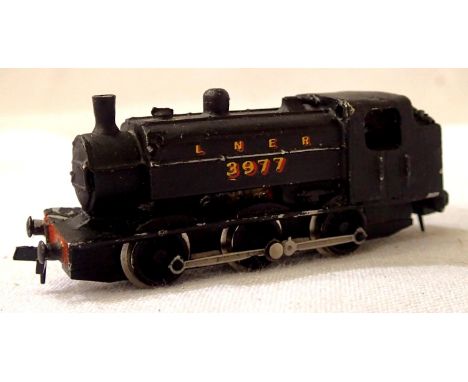 N Gauge kit built 0.6.0. tank 3977 LNER Black, in fair to good condition. P&amp;P Group 1 (£14+VAT for the first lot and £1+V