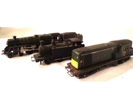 Three OO Locos for refurbishment kit built 0.6.0 T, Trix Class 4, Bo-Bo Diesel. P&amp;P Group 1 (£14+VAT for the first lot an