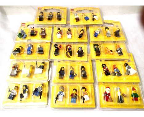 Fourteen packets of Lego figures. P&amp;P Group 3 (£25+VAT for the first lot and £5+VAT for subsequent lots) 