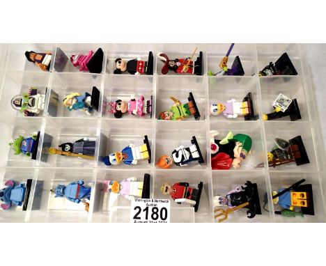 Box of twenty four assorted Lego mini figures. P&amp;P Group 2 (£18+VAT for the first lot and £3+VAT for subsequent lots) 
