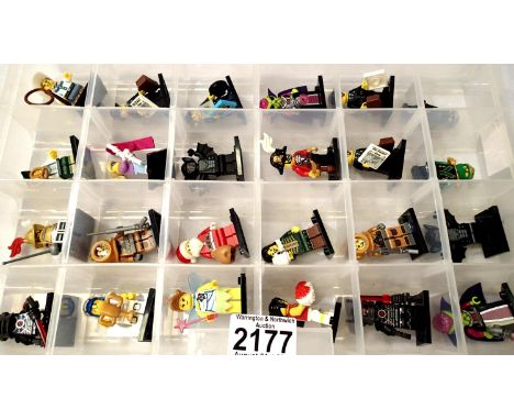 Box of twenty four assorted Lego mini figures. P&amp;P Group 2 (£18+VAT for the first lot and £3+VAT for subsequent lots) 