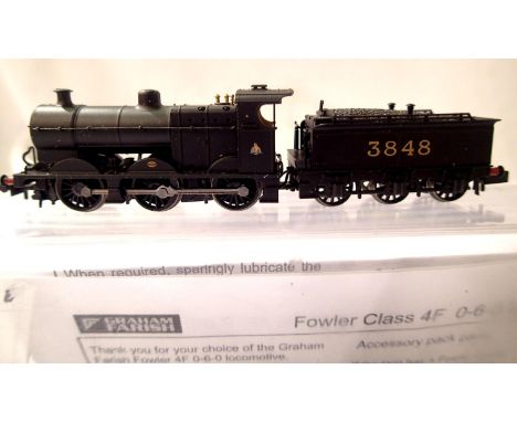 Farish/Bachmann 4F Class, Midland, Black 3848, in very good to excellent condition, wrong box. P&amp;P Group 1 (£14+VAT for t