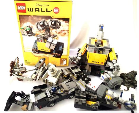 Lego Wall-E built and in parts now, may be incomplete with box and built book, plus other Lego parts/models. P&amp;P Group 2 