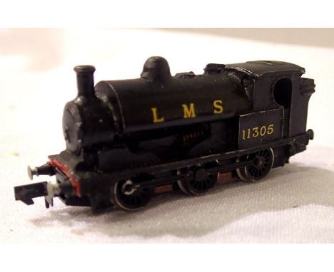 N Gauge kit built 0.6.0. tank 11305, LMS Black, in fair to good condition. P&amp;P Group 1 (£14+VAT for the first lot and £1+