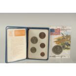 BRITAIN'S FIRST DECIMAL COIN SET AND SUNDRY COINS.