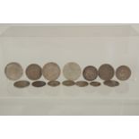 EDWARD VII FLORINS, 1904, 1909 & 1918 AND VARIOUS COINS.