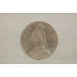 THE QUEEN VICTORIA SILVER DOUBLE FLORIN, 1889. Jubilee Mint, boxed.