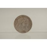 A WILLIAM AND MARY HALF CROWN 1689 PRIMO V F.