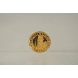 RESTRIKE ELIZABETH I GOLD COIN, sovereign size modern. Mint state 4.5gms.