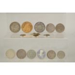 A BAG OF MIXED COINS.