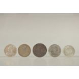 A VICTORIA SIXPENCE 1893, UNC, A GEORGE III SIXPENCE, 1817, A GEORGE III SIXPENCE, 1820 A GEORGE