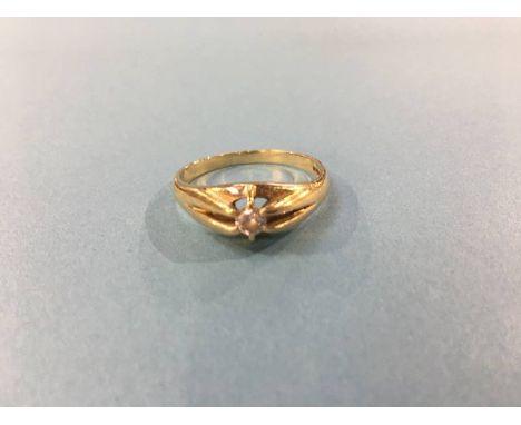 A 9ct gold solitaire diamond ring, size 'Z', weight 4.1g