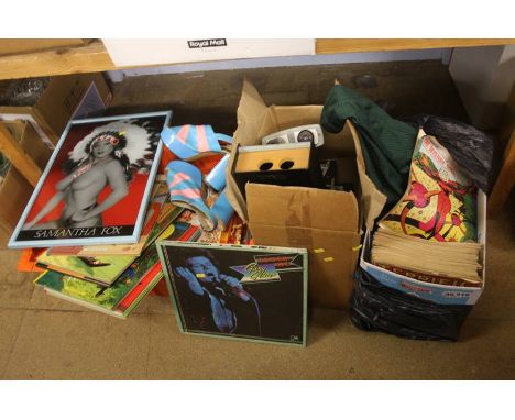 A quantity of Tintin books, vintage comics etc.