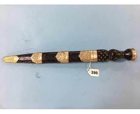 A Wilkinson Sword dirk, with white metal mounts to scabbard and pommel