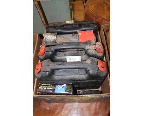 A box of power tools etc.