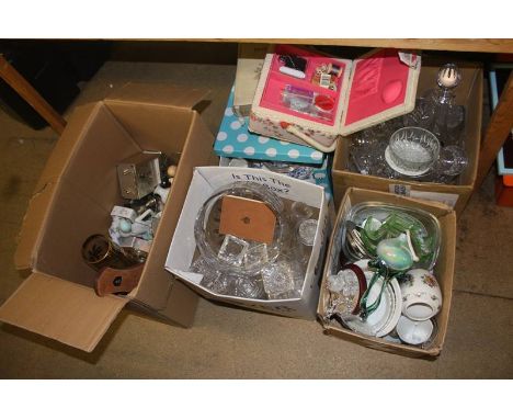 A shelf of glassware etc.