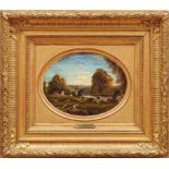 Decamps, Alexandre-GabrielParforcejagd(Paris 1803-1860) Öl/Holz. Unten sign. und dat. "(18)49". 26,5